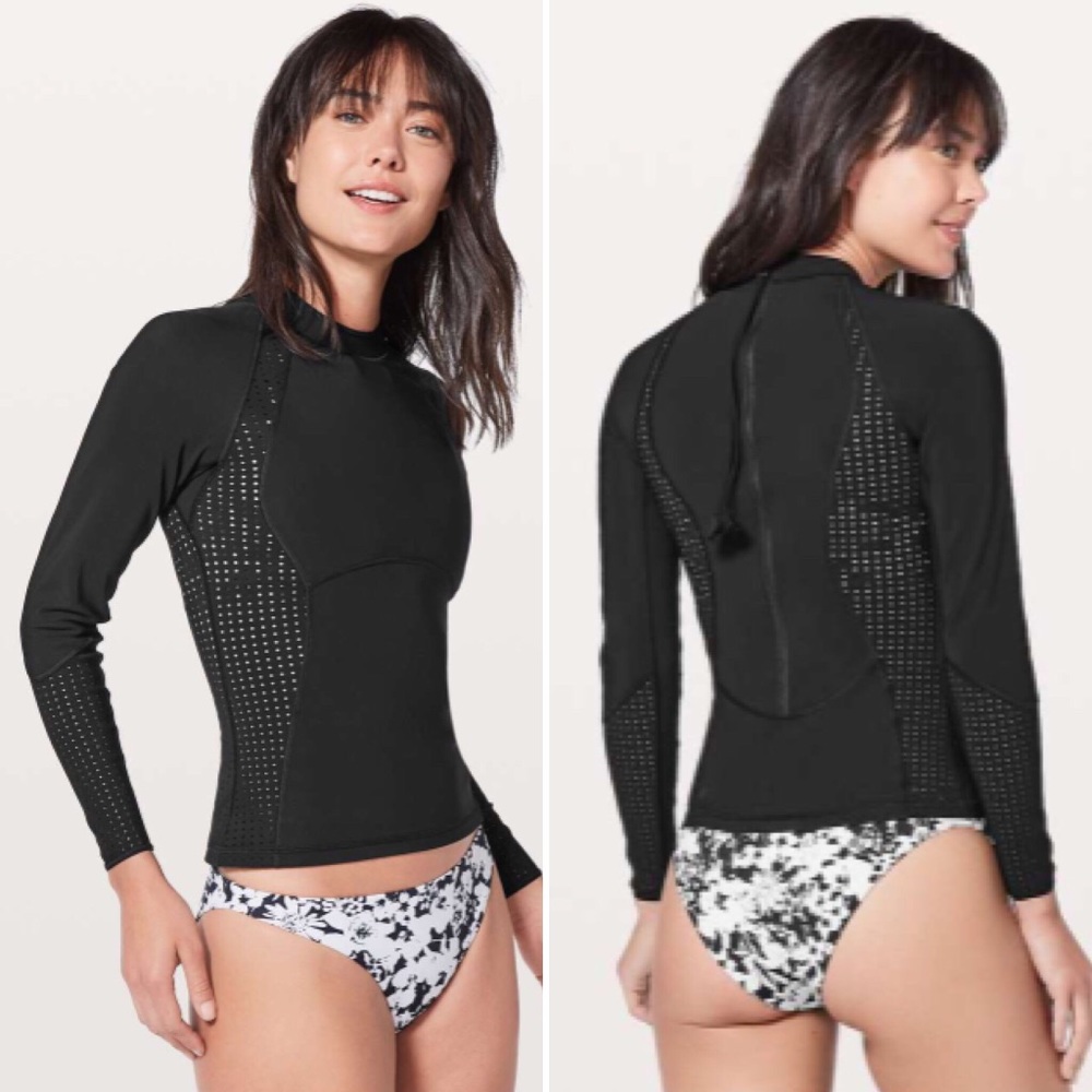 lululemon athletica Black Long-Sleeve Rash Guard
